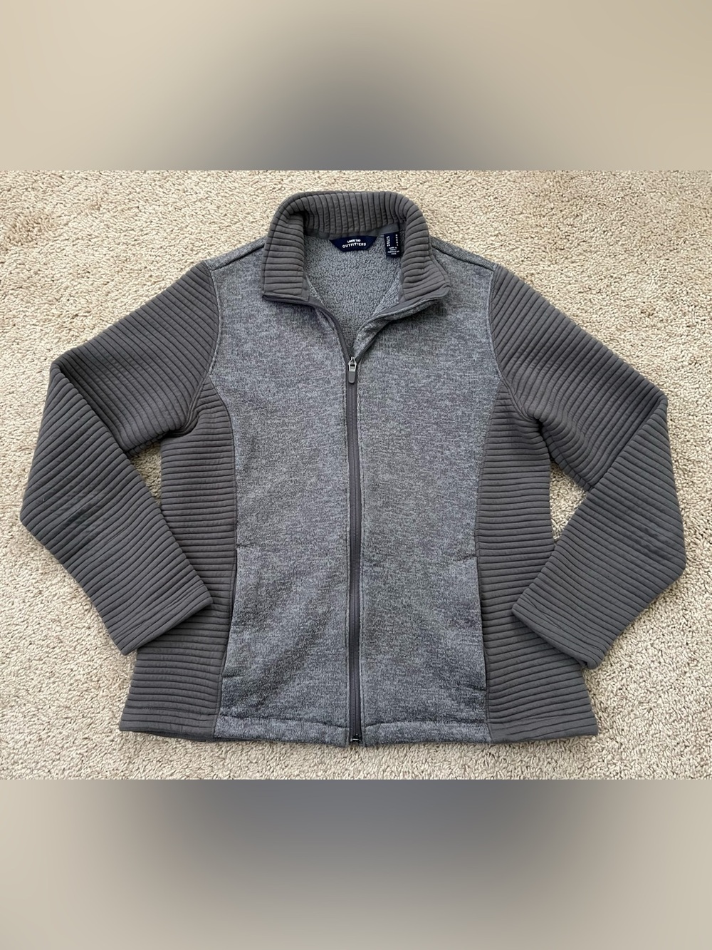 Lands End Outfitters Women’s Medium Gray Full Zip Fleece Jacket